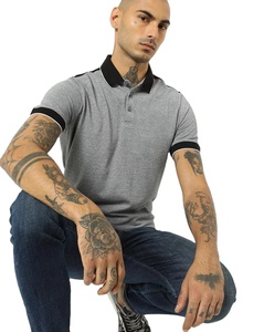 Camisetas Polo de manga corta personalizadas para hombre en colores sólidos estilo europeo y americano hechas de tela de Jersey - Product Image 1