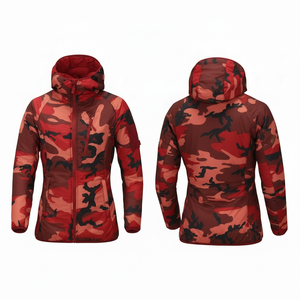 Waterproof Clothing Whole Sale Custom Camouflage Hooded Jacket Lightweight Outdoor Windbreaker Coat With Full <b>Zip</b> Closure Hoodie - Product Image 6