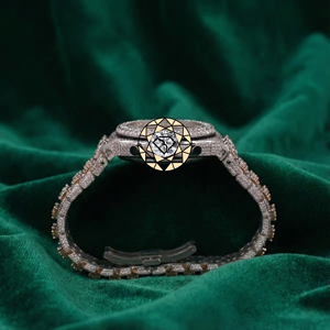 Iced Out Lab Diamond <b>Watch</b> Men Octagon <b>Case</b> Analog Chronograph Quartz Movement Deployment Clasp Luxury Style <b>Watch</b> - Product Image 4