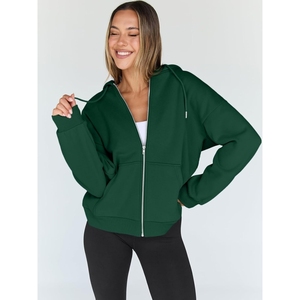 Venta Directa de Fábrica: Sudaderas Casuales Oversize para Mujer, Transpirables, de Forro Polar, Color Liso, para Invierno, con Logo Frontal, Efecto Stonewashed y Tie-Dye, 100% - Product Image 3