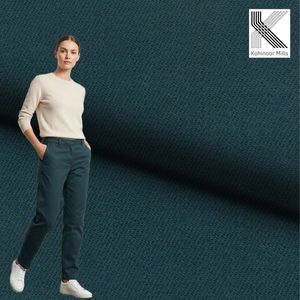 Tissu Sergé Extensible en Coton Lourd 320 g/m² 97% Coton 3% Spandex Teinture Écologique Pêche Ultra Doux Matière Chino Hiver Vente en Gros - Product Image 2
