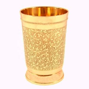 Juego de vasos de jugo de agua decorativos de diseño Floral oxidado de acero inoxidable puro para regalo de devolución de Casa juego de cristal de estilo tradicional - Product Image 2