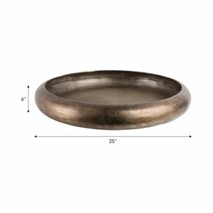 Vase de table en bronze fait main, design rustique, 25 pouces, bol décoratif, un favori mondial - Product Image 1
