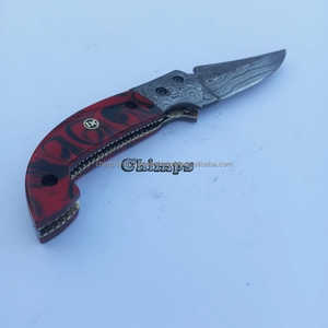 Cuchillo de bolsillo plegable de acero de Damasco multiusos profesional cuchillo táctico de caza y Camping con personalización OEM - Product Image 3