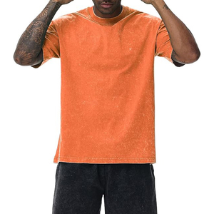Camiseta Casual de Manga Corta con Cuello Redondo para Hombre, Color Sólido, Estilo Urbano, Corte Ajustado, 100% Algodón, 180g, Tejido Liso Teñido, Diseño Simple - Product Image 4