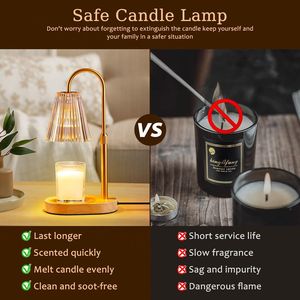 Lámpara Calentadora de Velas Eléctrica con Temporizador, Intensidad Regulable y Altura Ajustable, Lámparas de Vidrio y Quemador de Frascos para Velas de Cera - Product Image 6