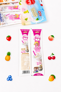 JOPY OEM ODM 300g Caramelos de gelatina de té con leche con burbujas, masticables y crujientes, sabor a té con leche de burbujas, snack de moda, venta al por mayor, buscando distribuidores - Product Image 5