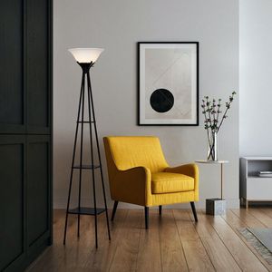 Lampadaire moderne en métal avec finition anthracite et éclairage vers le haut pour salon - Product Image 4