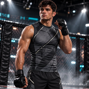 Camisetas de Grappling para Hombre con Nylon y Spandex de Elasticidad en Cuatro Direcciones y Corte Atlético para Academias de Entrenamiento - Product Image 4