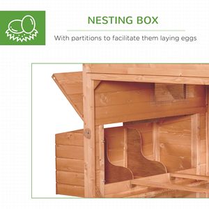 Pollaio XL in Legno Massello per Esterni con Cassetta Nido e Recinto, Gabbia per Polli con Chiusura di Sicurezza - Product Image 6