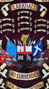 Custom Printed Ceremonial and Fraternal <b>Banner</b> - Apprentice Boys of Derry Larkhall Design with Gold Tassels and Hanging Tabs - Product Image 6