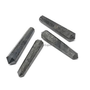 2024 Nouvelle collection Pyrite Double Point Terminé Point Cristal points double terminaison guérison cristal pierre point - Product Image 6