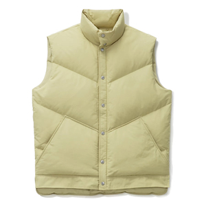 Gilet matelassé pour homme sur mesure, fermeture à boutons, sans manches, léger, en polyester et nylon, motif uni, gilet matelassé d'hiver - Product Image 1