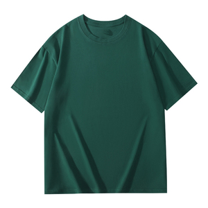 Camiseta de Manga Corta para Hombre, 200g, Algodón Puro, Cuello Redondo, Color Sólido, Estilo Casual y Holgado, Diseño de Logotipo Personalizado OEM - Product Image 5