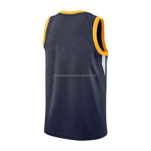 2025เสื้อบาสเก็ตบอลสีดำและสีทองล้วนสำหรับผู้เล่นทีมออกแบบโลโก้ของคุณเอง - Product Image 2