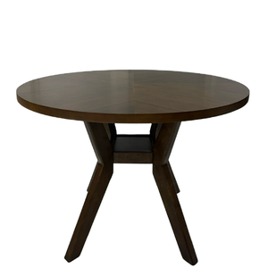 Juego de Comedor de Tres Piezas de Madera, Estilo Moderno y Minimalista, Mesa Redonda Pequeña de Madera Maciza, Silla Tapizada - Product Image 4