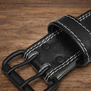 Cinturón de levantamiento de pesas de cuero hecho a mano y personalizado con acolchado, cinturón de gimnasio personalizado, cinturón de cuero para peso muerto - Product Image 4