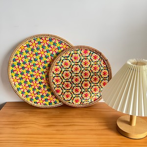 Manteles individuales decorativos tejidos a mano, manteles individuales de bambú de color natural, manteles individuales circulares al por mayor - Product Image 5