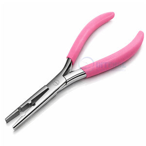 Pinzas de Acero Inoxidable Duraderas de 7 Pulgadas para Extensiones de Cabello con Orificio Completo y Medio de 3.6mm para Colocar y Retirar Extensiones - Product Image 2