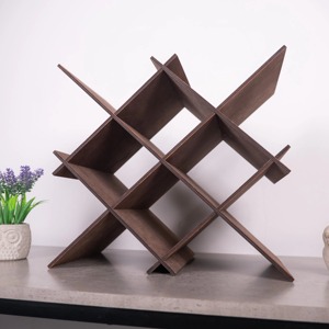 Stylish Wine Bottles Rack Modern Tabletop Rack For Kitchen Countertop Side <b>Table</b> Home Bar And Party Event Display From India - Product Image 3