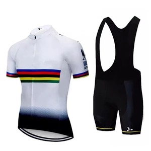 Ensemble de vêtements de cyclisme unisexe légers et personnalisés avec maillot et short respirants à séchage rapide et extensibles, avec rembourrage pour les longues courses - Product Image 5
