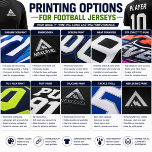 Maillot de football américain personnalisé OEM ODM, sublimation intégrale, 100% polyester, séchage rapide, uniforme d'équipe pour clubs, écoles, équipes - Product Image 4