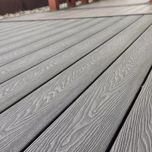 Revêtement de terrasse en composite bois-plastique (WPC) à rainures et languettes, gaufré 3D, pour extérieur, étanche, aspect bois, revêtement de sol plastique technique - Product Image 2