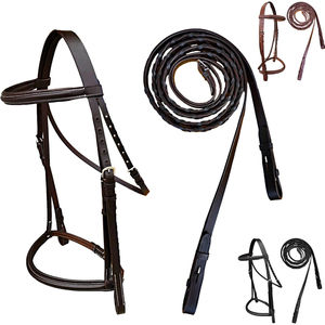 บังเหียนม้าสำหรับมืออาชีพ ทำจากวัสดุ PU คุณภาพสูง ทนทาน พร้อมตัวเลือกปรับแต่งได้ ขายดีสำหรับม้าขี่ม้าและม้าแข่ง - Product Image 4
