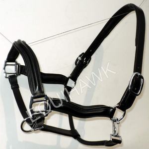 Licol de cheval de selle anglais léger en cuir doucement rembourré avec une conception de bride de quincaillerie en laiton élégante - Product Image 3