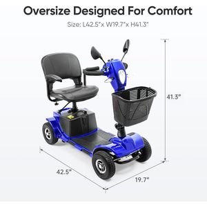 Monopattino Elettrico a 4 Ruote Migliorato per Anziani e Adulti, Design Compatto Pieghevole con Luci, Velocità Massima 24 km/h - Product Image 6
