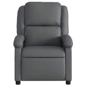 Fauteuil inclinable en similicuir gris - Product Image 6