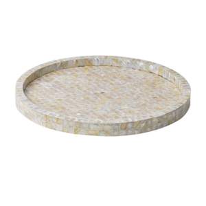Plateau rond en bois incrusté de nacre, nouveauté, idéal pour le Ramadan, fabriqué au Vietnam - Product Image 3