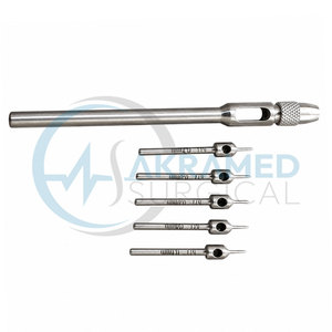 Akramed Surgical 5 Piece Manual FUE Hair Transplant <b>Punch</b> <b>Set</b> Handle Stainless Steel Micro <b>Punches</b> Hair Implant Surgery - Product Image 2