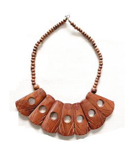 Collar de Cuentas de Madera Geométricas Hecho a Mano, Estilo Bohemio Vintage, Joyería Moderna y Única, Unisex, para Fiestas y Regalos - Product Image 4
