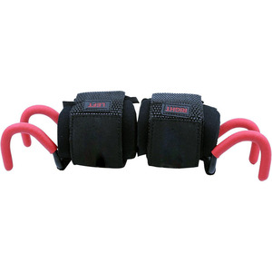 SAAR Industries Heavy Duty <b>Gym</b> Rod Hooks for Weightlifting Professional Wrist Straps with Metal Lifting Hooks - Product Image 1