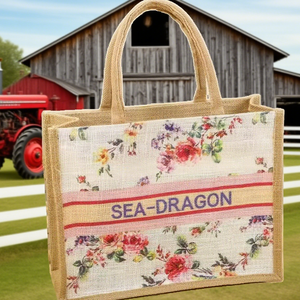 Bolsa de Yute Ecológica Reutilizable con Cierre para Supermercado y Compras - Product Image 1