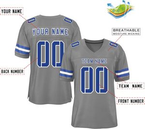 ผู้จัดจำหน่ายเสื้ออเมริกันฟุตบอลสำหรับผู้ใหญ่ ผ้าอินเตอร์ล็อค ระบายเหงื่อได้ดี ชุดทีม OEM ODM ขายส่ง - Product Image 2