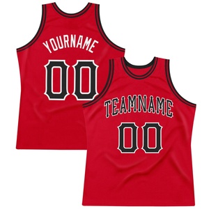 Maillot de basket-ball rouge personnalisé, débardeur en maille, nom de l'équipe, numéro du joueur, uniforme de sport sans manches - Product Image 2