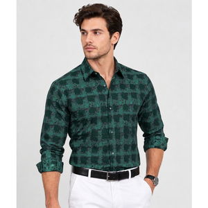 เสื้อเชิ้ตแขนยาวลำลองสำหรับผู้ชาย เสื้อเชิ้ตผ้าฝ้ายน้ำหนักเบา กระดุมหน้า สวมใส่สบาย ทรงปกติ เสื้อผ้าแฟชั่น ขายส่งเสื้อผ้า - Product Image 4