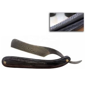 IKZARSA I-BWR-01 <b>Straight</b> Razor Stainless Steel Blade Single Blade Black Handle Barber Shop Use Men's Face Shaving - Product Image 2