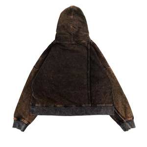 Sudadera con Capucha de Felpa 100% Algodón de 500 g/m² para Hombre, Sudadera de Invierno con Logotipo Bordado e Impresión en Relieve 3D, Venta al Por Mayor - Product Image 2