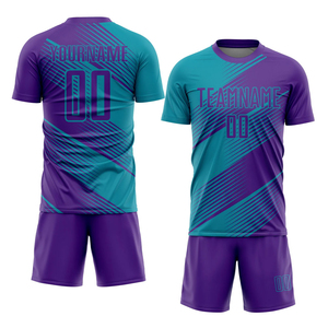 Uniformes de Fútbol Personalizados con Impresión por Transferencia de Calor, Conjuntos de Uniformes de Equipo Cómodos para el Verano, Manga Corta, Fáciles de Usar - Product Image 1