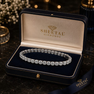 14K <b>White</b> Gold 12.24 CTW Lab Grown Diamond Tennis <b>Bracelet</b> | 7 Inch Classic 0.30 CT Round Diamond Luxury Fine Jewelry for Women - Product Image 4