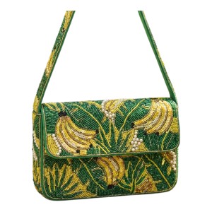 Sac à bandoulière bohème fait main pour femme, brodé motif citron jaune, pochette de soirée avec poignée - Product Image 6