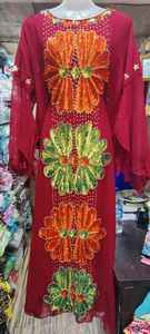 อาบายะห์ดีไซน์ผสมผสาน - ลายดอกไม้ลำลอง ผ้าโพลีเอสเตอร์ ทรงหลวมสำหรับผู้หญิง - ราคาสุดคุ้ม ขายดี - Product Image 2