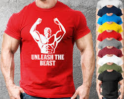 Camiseta deportiva para hombre con estampado Muscle Fit, tela reactiva que no pierde el color, para gimnasio, entrenamiento, fitness, culturismo. - Product Image 3