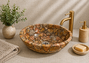 Gemstone wash <b>basin</b> wholesale Gemstone sink manufacturer Custom semi precious stone <b>basin</b> Hotel project wash <b>basin</b> Factory - Product Image 4