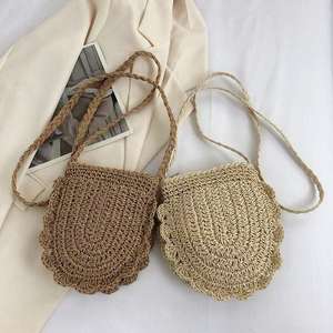 Nuevo Bolso Bandolera de Paja Vintage para Mujer, con Cierre de Cremallera, Diseño Elegante para Todas las Temporadas - Product Image 1