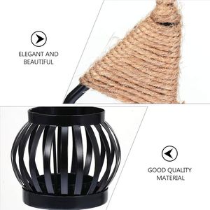 Portavelas de Hierro Negro Hecho a Mano con Detalles de Cuerda, Diseño de Unicornio, Duradero y Natural, para Decoración del Hogar, Pascua/Boda - Product Image 6