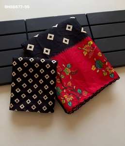 Proveedor de Sarees y Blusas de Seda Tusser Suave de Aspecto Elegante con Estampado Digital Bandhej, Calidad de Exportación India, de Surat - Product Image 3